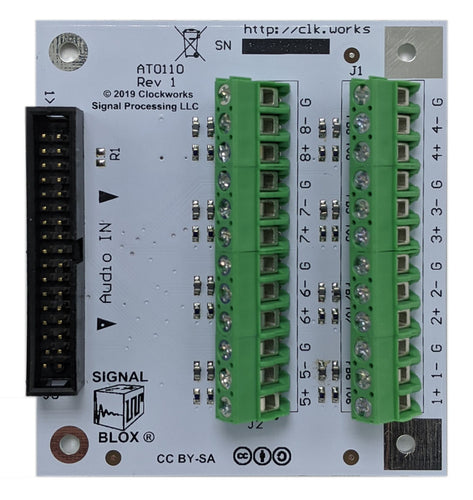 8 channel balanced (screw terminal) output module