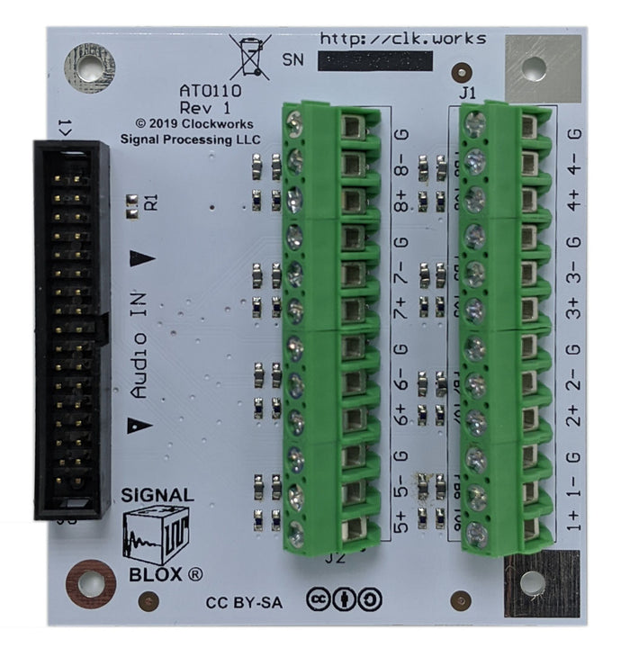 8 channel balanced (screw terminal) output module